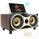 Enceinte Bluetooth Bois Portable Subwoofer Stéréo Radio FM Haut-Parleur Sans Fil Autonomie 2000mAh MP3 AUX TF - www.yonis-sho...
