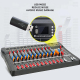 Table De Mixage Audio Professionnelle 12 Canaux Avec Alimentation 48V Bluetooth Et Lecture USB - www.yonis-shop.com