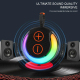 Enceinte Bluetooth Portable Extérieure Avec Lumières LED Colorées Et Subwoofer Puissant Pour Camping - www.yonis-shop.com