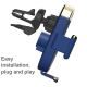 Chargeur Sans Fil Voiture Support Téléphone Bleu Induction Automatique Rotation 360 Degrés Compatible 4 à 6.5 Pouces Chargeme...