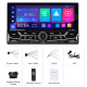 Autoradio MP5 CarPlay Sans Fil Écran 6.86 Pouces Bluetooth 5.0 45 W x 4 Canaux - www.yonis-shop.com