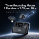 Microphone Cravate Sans Fil 2 Émetteurs 1 Récepteur 8 Pin 3 Modes De Réduction Du Bruit Et Boîtier De Charge - www.yonis-shop...
