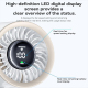Ventilateur De Poche Rechargeable Avec Affichage LED Moteur Brushless 3600mAh Autonomie 4 À 5 Heures Pose Horizontale Ou À Pl...