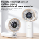 Ventilateur De Poche Rechargeable Avec Affichage LED Moteur Brushless 3600mAh Autonomie 4 À 5 Heures Pose Horizontale Ou À Pl...