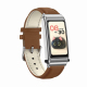 Montre Connectée Luxe 1.57 Pouces Bluetooth Appels et Oreillette Détachable IP67 en Cuir Argenté Fonctions Santé et Sport Com...