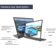 Écran Portable Ultra-Mince 14 Pouces 1080P HD Affichage Bord Étroit Rotation 90° Type-C Vidéoprojecteur LED Haut-Parleurs Int...