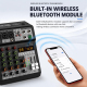 Table De Mixage Audio Pour Enregistrement 6 Canaux Bluetooth USB 99 Effets De Réverbération Alimentation Fantôme 48 V - www.y...