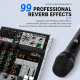 Table De Mixage Audio Pour Enregistrement 6 Canaux Bluetooth USB 99 Effets De Réverbération Alimentation Fantôme 48 V - www.y...