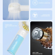 Mini Ventilateur Portable Rechargeable 3 Vitesses Silencieux Léger 103 g Batterie 1200 mAh - www.yonis-shop.com