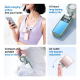 Ventilateur Portable Pliable À Main Avec Affichage Numérique Batterie 3600 mAh 199 Vitesses Et Mode Tour De Cou - www.yonis-s...