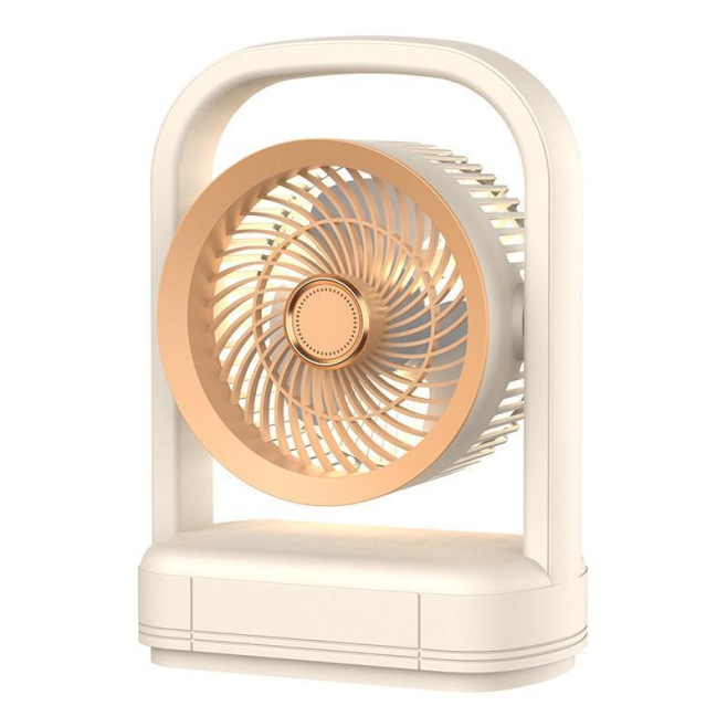 Ventilateur De Bureau Électrique Avec Lumière Oscillation Grand Angle Diffuseur Aromatique Et Batterie Type C 1200 mAh - www....