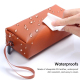 Sacoche Ordinateur Portable Cuir PU Imperméable Vert Foncé Grande Capacité Design Élégant et Minimaliste - www.yonis-shop.com