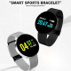 Montre Connectée Multifonction Étanche IP67 Avec Surveillance Cardiaque Sommeil Et Pression Artérielle Bracelet Silicone Noir...