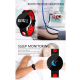 Montre Connectée Multifonction Étanche IP67 Avec Surveillance Cardiaque Sommeil Et Pression Artérielle Bracelet Silicone Noir...