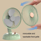 Ventilateur De Bureau USB Silencieux Autonome 2000mAh Oscillant À 180° 6W Grille Amovible Lavable - www.yonis-shop.com