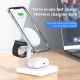 Chargeur Sans Fil 3 en 1 15W à Induction Électromagnétique avec Support Rotatif 360° - www.yonis-shop.com
