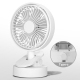 Mini Ventilateur De Bureau Rechargeable USB-C À Pince Silencieux Autonomie 18 Heures Oscillation 70° Blanc - www.yonis-shop.com