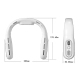 Ventilateur De Cou Sans Pales Pliable Et Silencieux Avec Écran LCD 3 Vitesses Batterie 3000 mAh Autonomie Jusqu’à 10 Heures -...