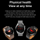 Montre Connectée Sportive Etanche avec NFC Suivi Santé Appel Intelligent Ecran HD Cuir Argent Marron - www.yonis-shop.com