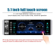 Autoradio 5.1 Pouces IPS Écran Tactile Bluetooth Carplay Android Auto Caméra AHD USB FM Radio - www.yonis-shop.com
