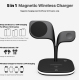 Chargeur Sans Fil Magnétique 5 en 1 Avec Fonction Support 15W Pour iPhone 12/13 Chargement Rapide Horizontal et Vertical - ww...
