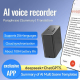 Enregistreur Vocal Intelligent Avec Transcription IA En 256 Langues Traduction En Temps Réel 100 H D’Autonomie 32 Go - www.yo...