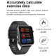 Montre Connectée IP68 Étanche Écran TFT 1.7 Pouces Surveillance Oxygène Sanguin Température Corporelle Diagnostic Médical AI ...