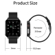 Montre Connectée IP68 Étanche Écran TFT 1.7 Pouces Surveillance Oxygène Sanguin Température Corporelle Diagnostic Médical AI ...