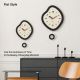 Horloge Murale Silencieuse À Quartz Design Irrégulier 3D Avec Pendule Oscillante Pour Salon - www.yonis-shop.com