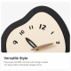 Horloge Murale Silencieuse À Quartz Design Irrégulier 3D Avec Pendule Oscillante Pour Salon - www.yonis-shop.com