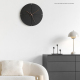 Horloge Murale Décorative Silencieuse Avec Cadran Géométrique Aiguilles En Noyer Et Pose Sans Perçage - www.yonis-shop.com