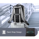 Sac À Dos Ordinateur Multifonction Résistant Anti-Vol Avec Port USB Argenté - www.yonis-shop.com