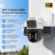 Caméra De Surveillance Panoramique 360° Triple Objectif 6MP Vision Nocturne Couleur Audio Bidirectionnel WiFi Double Bande - ...