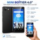 Smartphone Compact 4G Android 14 Écran 4 Pouces 4Go 64Go Double SIM OTG NFC - www.yonis-shop.com