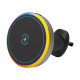Support De Téléphone Voiture Pour Grille D’Aération Avec Chargeur À Induction 15 W Aimants N52 Rotation 360° Et Éclairage RGB...