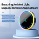 Support De Téléphone Voiture Pour Grille D’Aération Avec Chargeur À Induction 15 W Aimants N52 Rotation 360° Et Éclairage RGB...