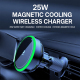 Support De Téléphone Voiture Magnétique Avec Chargeur Sans Fil 25 W Refroidi Pour Grille D’Aération Éclairage RGB Protection ...