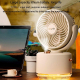 Ventilateur Rafraîchisseur D’Air De Bureau Portable Avec Humidification Oscillation 3D Et Batterie 1800 mAh - www.yonis-shop.com