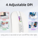 Souris Sans Fil 2400DPI Dual Mode 2.4GHz Bluetooth 5.1 Métallique Grise Haute Précision 6 Boutons Mute Design Longue Durée Ba...
