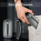 Souris Sans Fil 2400DPI Dual Mode 2.4GHz Bluetooth 5.1 Métallique Grise Haute Précision 6 Boutons Mute Design Longue Durée Ba...