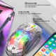 Souris Gaming Transparente RGB 2400DPI Silencieuse Avec Connexion 2.4G BT USB - www.yonis-shop.com