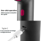 Ventilateur Portable À Main Haute Puissance Avec Turbine Cinq Vitesses Écran Numérique Et Batterie 3000 mAh Type C - www.yoni...
