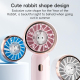 Mini Ventilateur Électrique Portable Rose Lapin À 3 Vitesses Avec Moteur Turbine Recharge Type C Et Cordon - www.yonis-shop.com