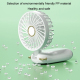 Mini Ventilateur Portable Pliable À Main Tour De Cou Et De Bureau Avec Affichage Numérique 5 Vitesses Recharge USB Type C - w...