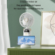 Mini Ventilateur Portable Pliable À Main Tour De Cou Et De Bureau Avec Affichage Numérique 5 Vitesses Recharge USB Type C - w...