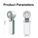 Ventilateur Portable Pliable À Main Avec Affichage Numérique Batterie 3600 mAh 199 Vitesses Et Mode Tour De Cou - www.yonis-s...