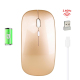 Souris Sans Fil 2.4GHz 1600DPI Réglable Silencieuse Or Rechargeable - www.yonis-shop.com