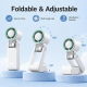 Mini Ventilateur Portable 199 Vitesses Écran LED Molette Surface Céramique Rafraîchissante Batterie 3000mAh Pliable - www.yon...