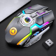 Souris Gaming Sans Fil Silencieuse RGB Rechargeable 1600DPI 3 Modes Ajustables 7 Boutons - www.yonis-shop.com