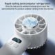 Ventilateur Portable À Main Avec Refroidissement Semi Conducteur À 16 °C 100 Vitesses Écran LCD Batterie 3600 mAh - www.yonis...
